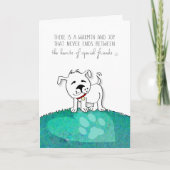 Dog Sympathy Card - Das Herz der besonderen Freund Karte (Vorderseite)