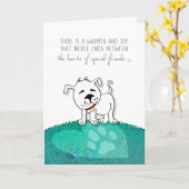 Dog Sympathy Card - Das Herz der besonderen Freund Karte (Gelbe Blume)