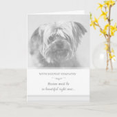 Dog Sympathy Card - Der Himmel muss schön sein Karte (Gelbe Blume)