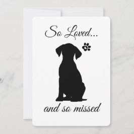 Dog Sympathy Card druckbar - Sofortdownload Einladung