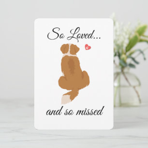 Dog Sympathy Card druckbar - Sofortdownload Einladung