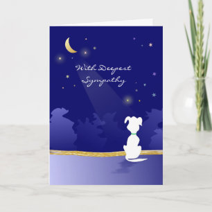 Dog Sympathy Card - Mond und Sterne Karte