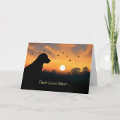 Dog Sympathy Loss of Dog Silhouetted in Sunset Karte (Vorderseite)