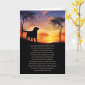 Dog Sympathy Memorial Tribute with Spiritual Poem Karte (Gelbe Blume)