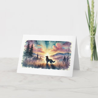 Dog Sympathy Watercolor Sunrise Card Karte
