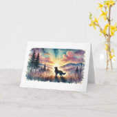 Dog Sympathy Watercolor Sunrise Card Karte (Gelbe Blume)