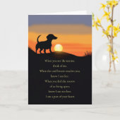 Dog Sympathy with Poem Cute Dachshund in a Sunrise Karte (Gelbe Blume)