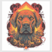 Dog-T - Shirt-Design Aufkleber (Blatt)