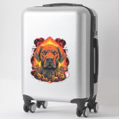 Dog-T - Shirt-Design Aufkleber (Koffer)
