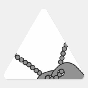 Dog Tag Military Service Truppen unterstützen Ehre Dreieckiger Aufkleber