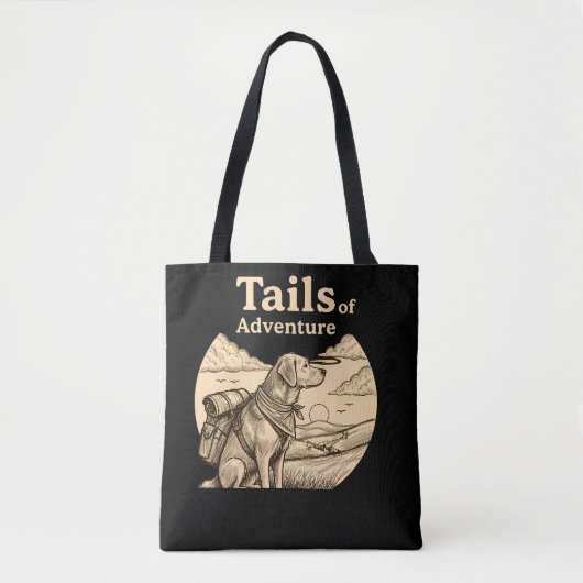 Dog Tails of Adventure Funny Dog Lover Hiking  Tasche (Vorderseite)