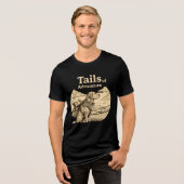 Dog Tails of Adventure Funny Dog Lover Hiking Tri-Blend Shirt (Vorderseite voll)