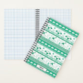 Dog-Tale Goldenes Muster - Grün - Klein Notizblock (Innen)