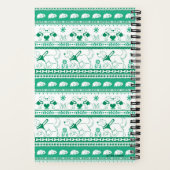 Dog-Tale Goldenes Muster - Grün - Klein Notizblock (Rückseite)