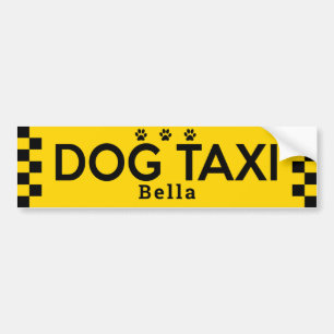 Dog Taxi zum Personalisierer Taxi für einen lustig Autoaufkleber