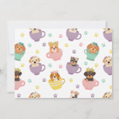 Dog Tea Party Geburtstag Einladung (Rückseite)