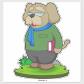 Dog Teacher Book Aufkleber (Blatt)