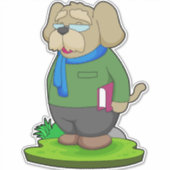 Dog Teacher Book Aufkleber (Vorderseite)