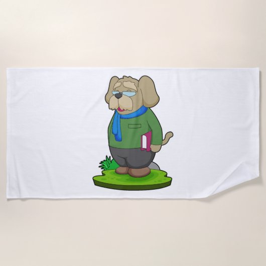Dog Teacher Book Strandtuch (Vorderseite)