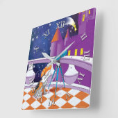 dog telescope quadratische wanduhr (Winkel)