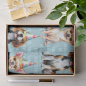 Dog Thema Birthday Party Blue Seidenpapier (Geschenk)