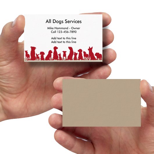 Dog Theme Business Cards Visitenkarte