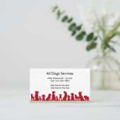Dog Theme Business Cards Visitenkarte (Stehend Vorderseite)