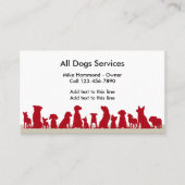 Dog Theme Business Cards Visitenkarte (Vorderseite)