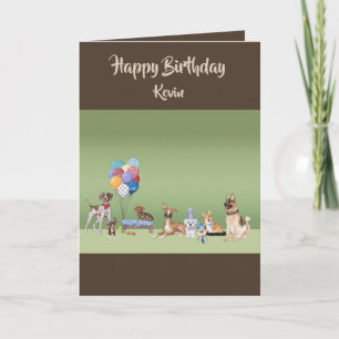 Dog Theme Custom Happy Geburtstag Personalisiert Karte