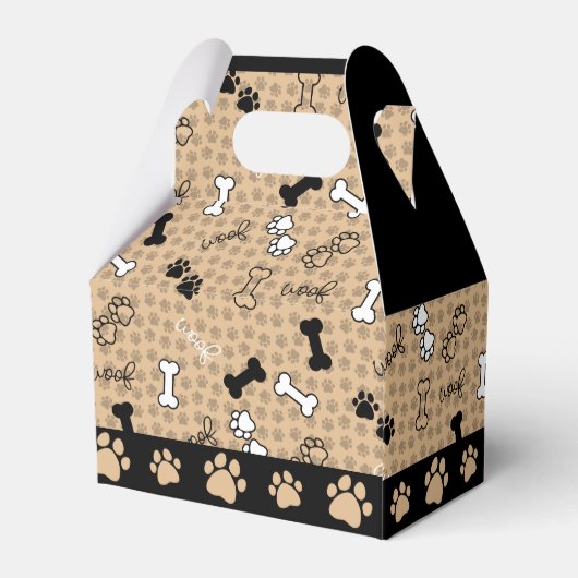 Dog Theme Paw Print Geschenkschachtel (Rückseite)