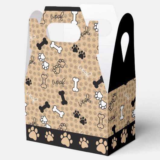 Dog Theme Paw Print Geschenkschachtel (Geöffnet)