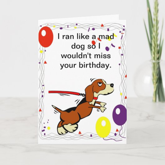 Dog Themed Birthday Card Karte (Vorderseite)