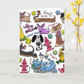 Dog Themed Collage Karte (Gelbe Blume)