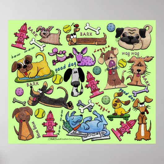 Dog Themed Collage Poster (Vorne)
