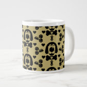 Dog Themed Gemustert Jumbo-Tasse (Vorderseite Rechts)