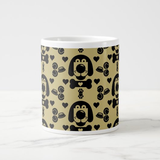 Dog Themed Gemustert Jumbo-Tasse (Vorderseite)