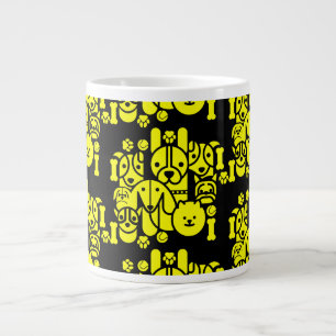 Dog Themed Gemustert Jumbo-Tasse