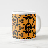 Dog Themed Gemustert Jumbo-Tasse (Vorderseite Rechts)