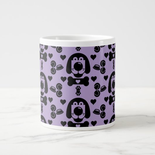 Dog Themed Gemustert Jumbo-Tasse (Vorderseite)