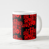 Dog Themed Gemustert Jumbo-Tasse (Vorderseite Rechts)