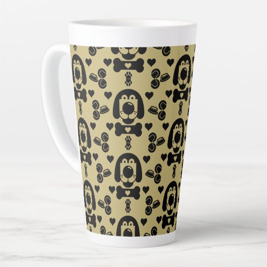 Dog Themed Gemustert Milchtasse (Linke Ecke)