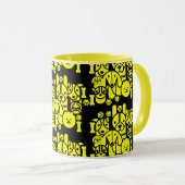 Dog Themed Gemustert Tasse (VorderseiteRechts)