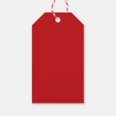 Dog Themed Red Christmas Geschenkanhänger (Rückseite)