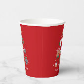 Dog Themed Red Christmas Pappbecher (Rechts)