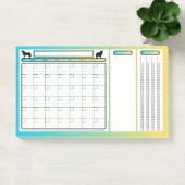 Dog Themed Undated Monthly Calendar Post-It Notes Klebezettel (Büro)