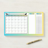 Dog Themed Undated Monthly Calendar Post-It Notes Klebezettel (Auf Schreibtisch)