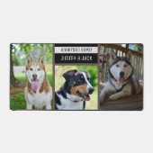 Dog Three Fotos Elegante Custom Collage Desk Mat Schreibtischunterlage (Vorderseite)