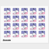 Dog Tired Bichon KiniArt Square Sticker (Blatt)