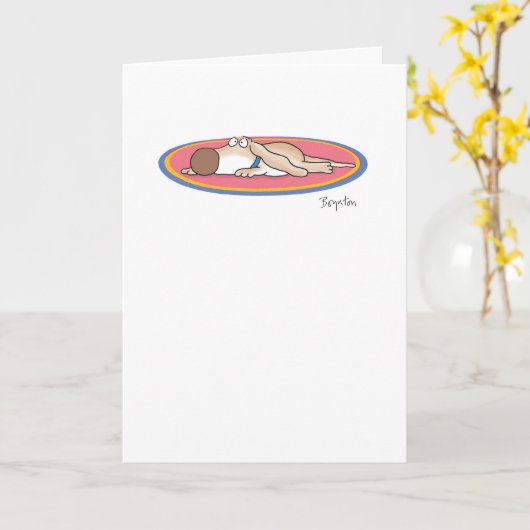 DOG TIRED KARTE (Gelbe Blume)