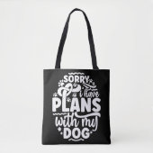 Dog Tote Tag, Funny Dog Lover Tote Tasche (Vorderseite)